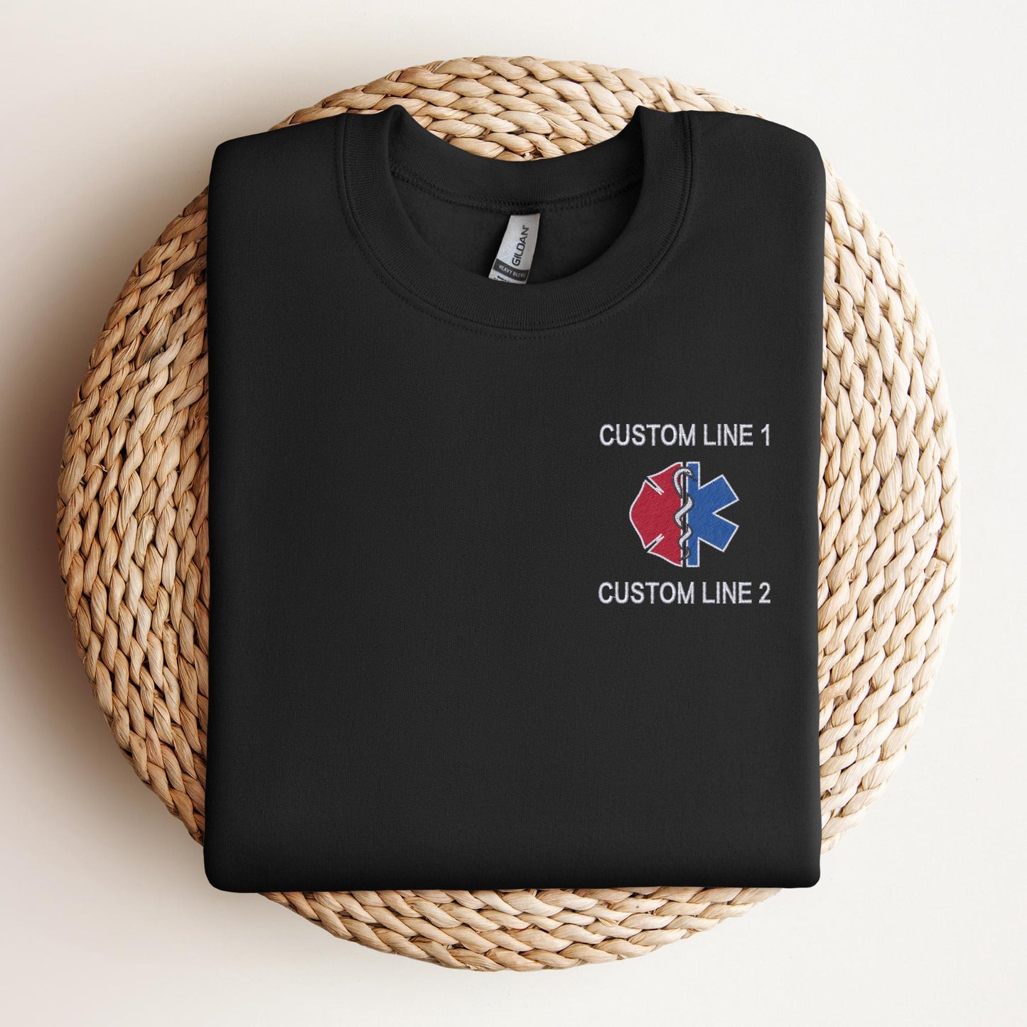 Custom First Responder Sweatshirt (Maltese and Star of Life)