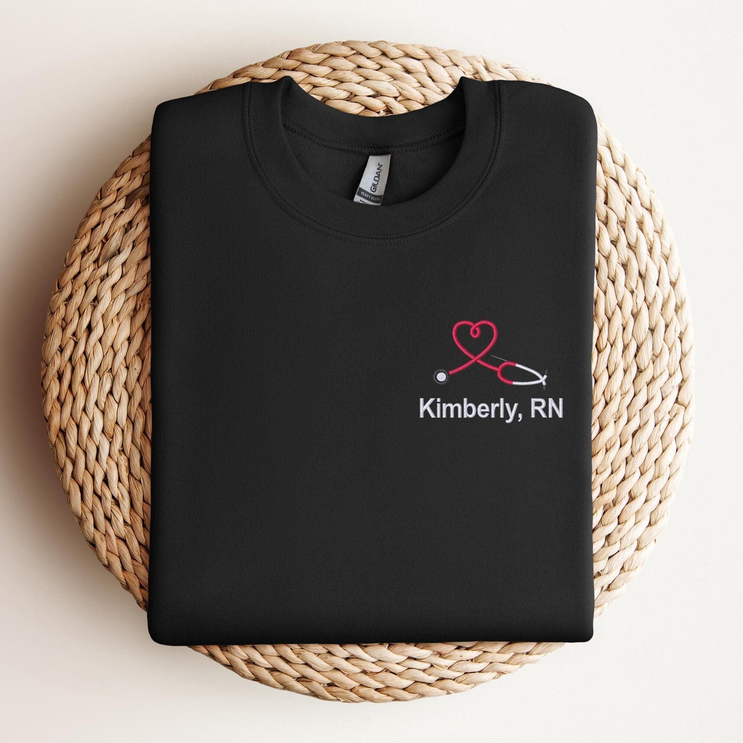 Custom Healthcare Sweatshirt with Heart Stethoscope
