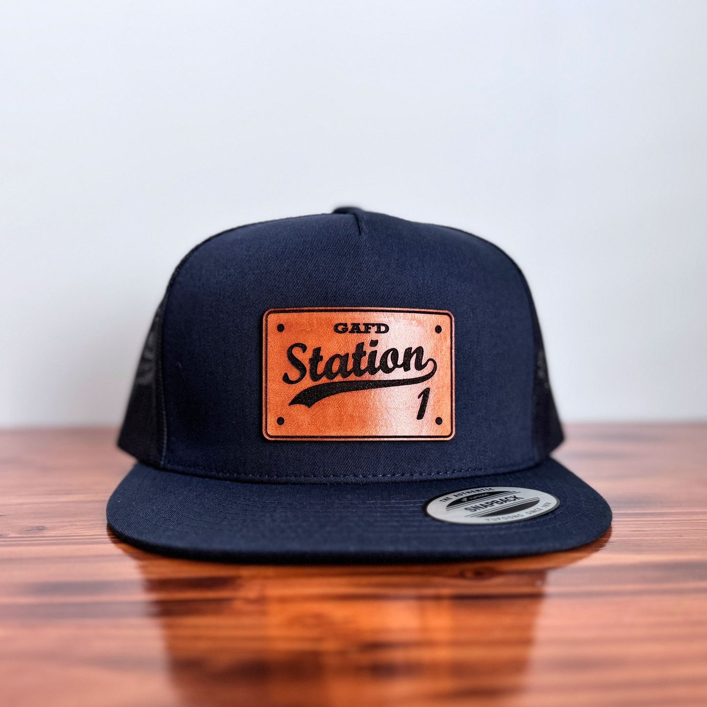 Custom Firefighter Leather Patch Hat (Baseball Style)