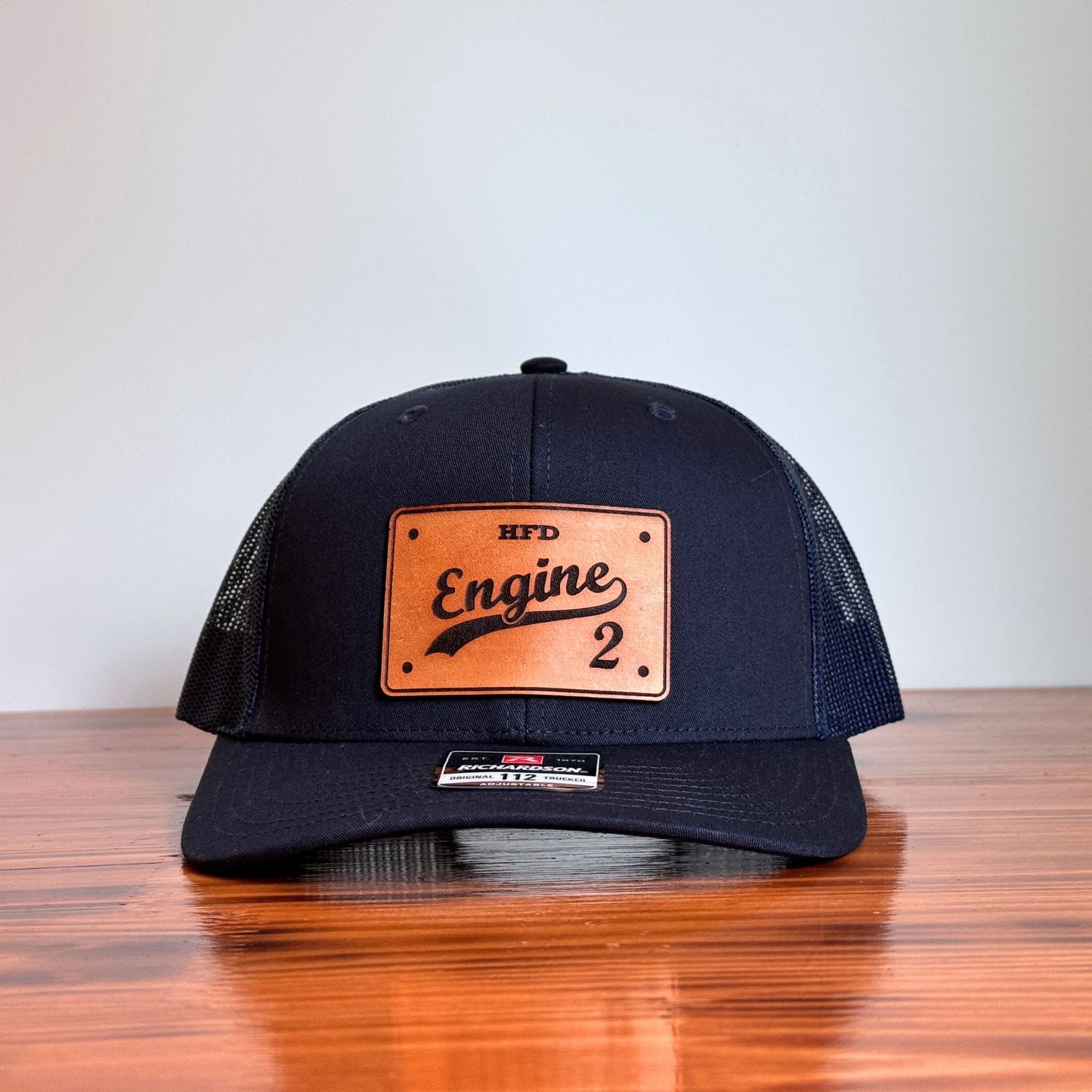 Custom Firefighter Leather Patch Hat (Baseball Style)