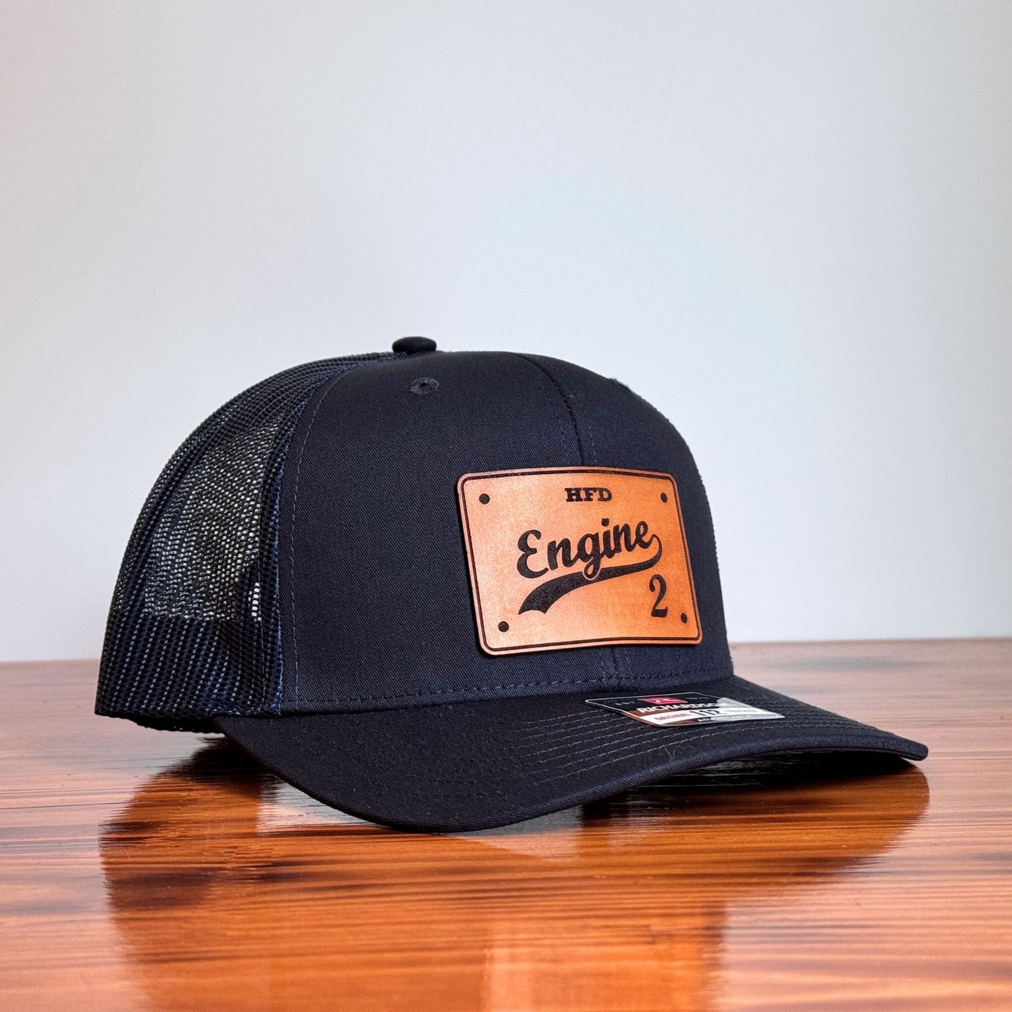 Custom Firefighter Leather Patch Hat (Baseball Style)