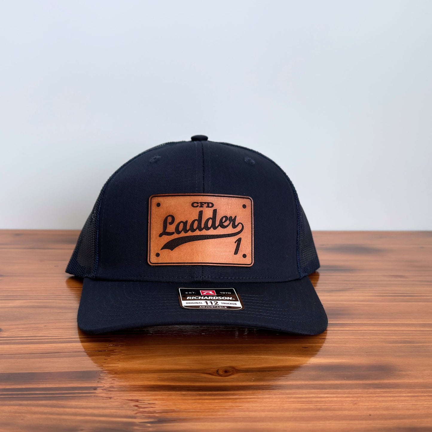 Custom Firefighter Leather Patch Hat (Baseball Style)