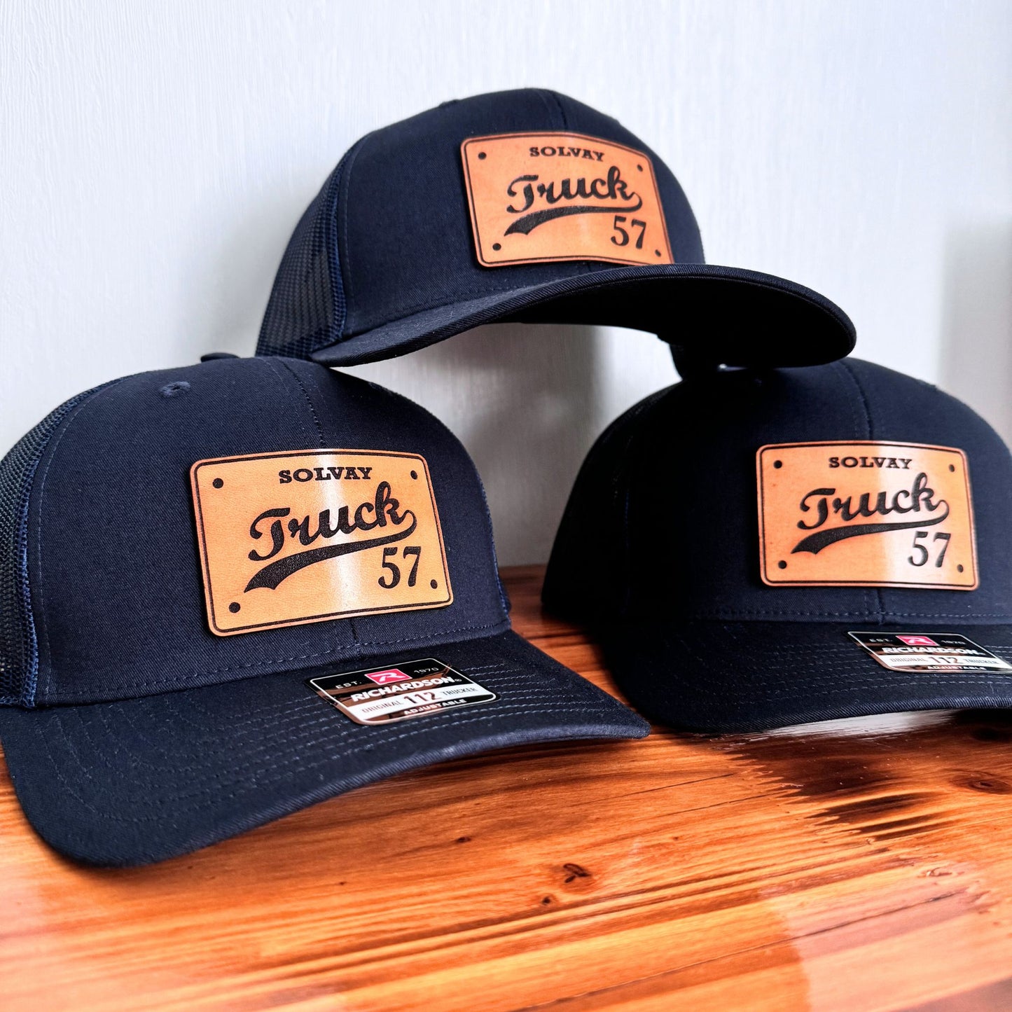 Custom Firefighter Leather Patch Hat (Baseball Style)