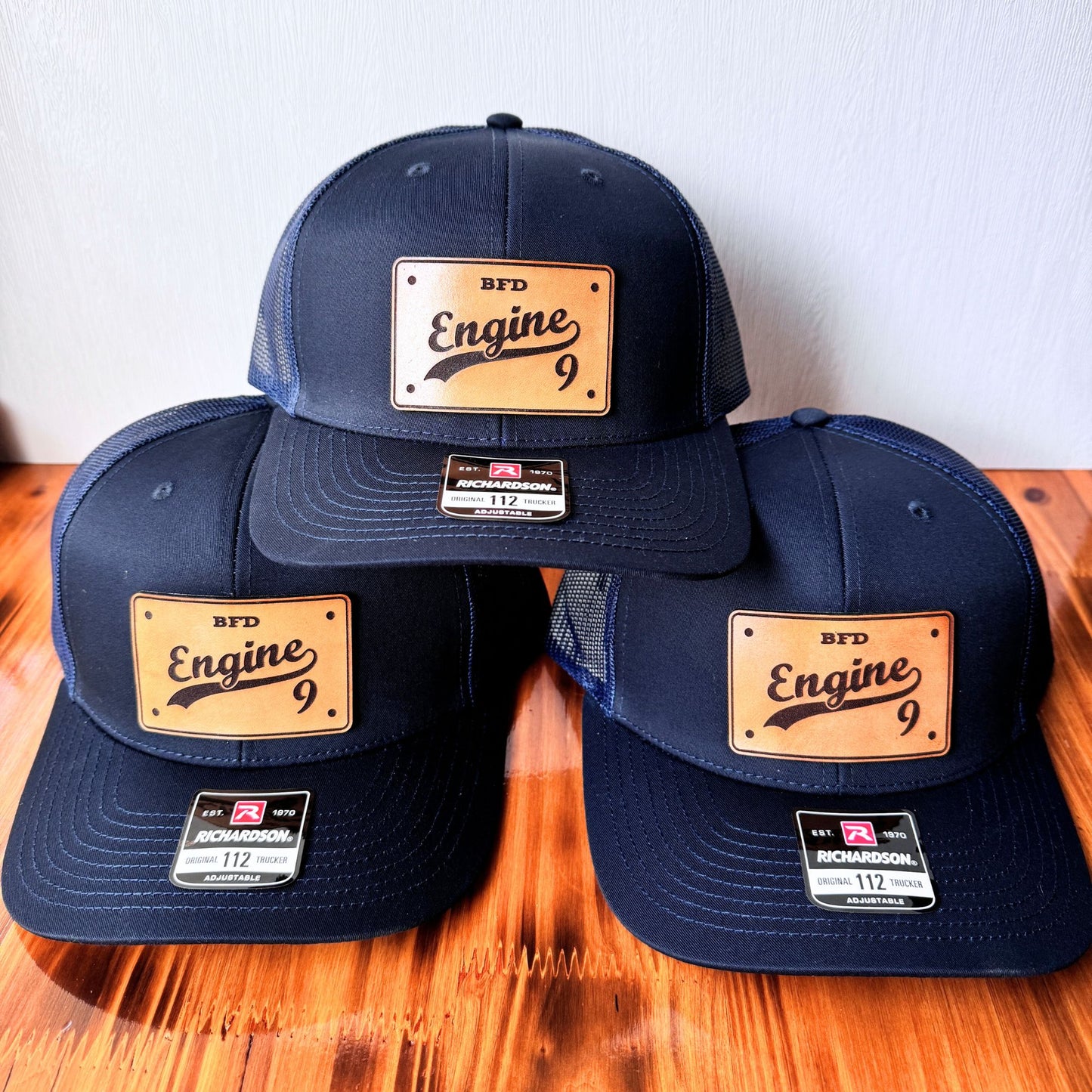 Custom Firefighter Leather Patch Hat (Baseball Style)