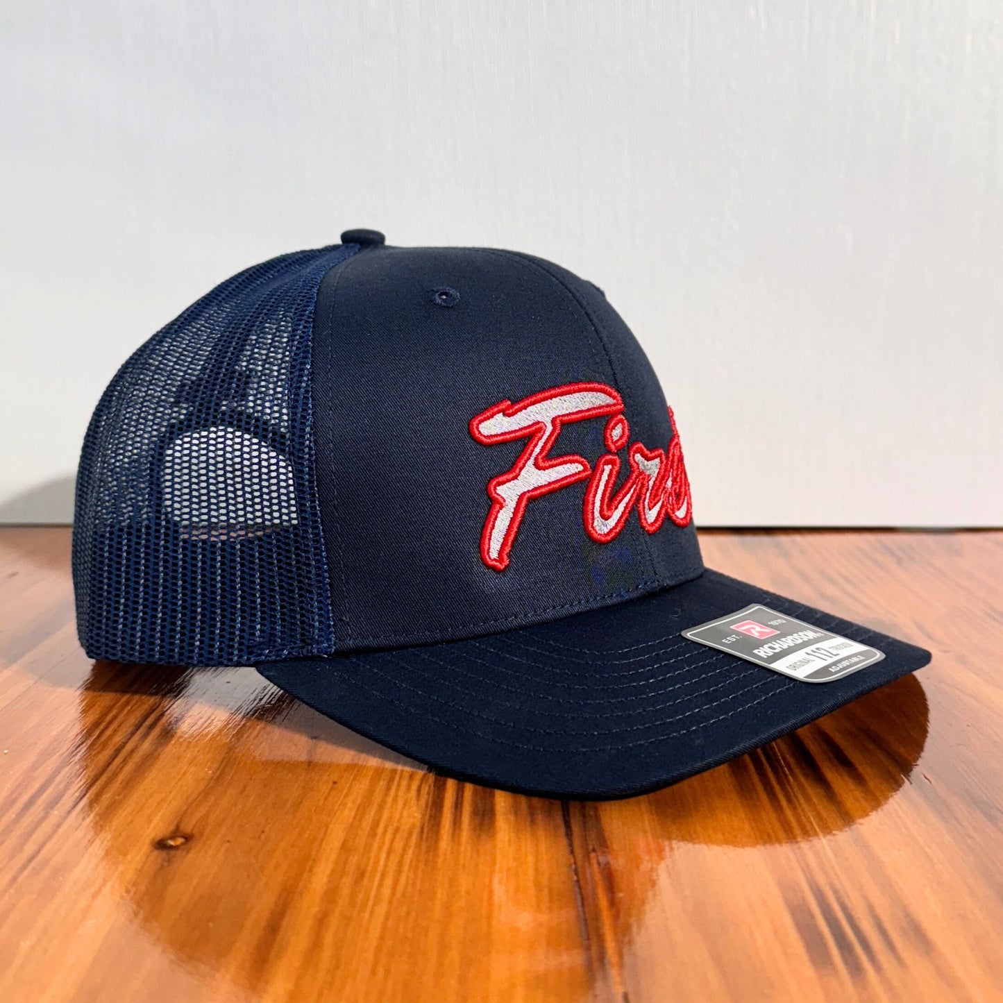 Script FIRE Hat (3D Puff Outline)