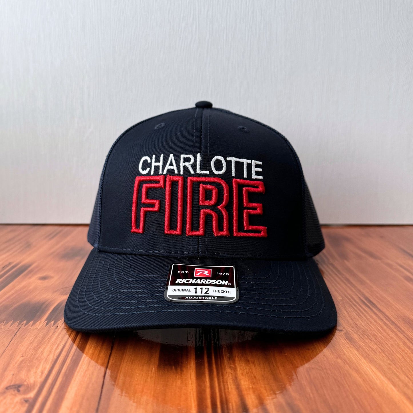 Custom Fire Department Hat (3D Puff FIRE Outline)
