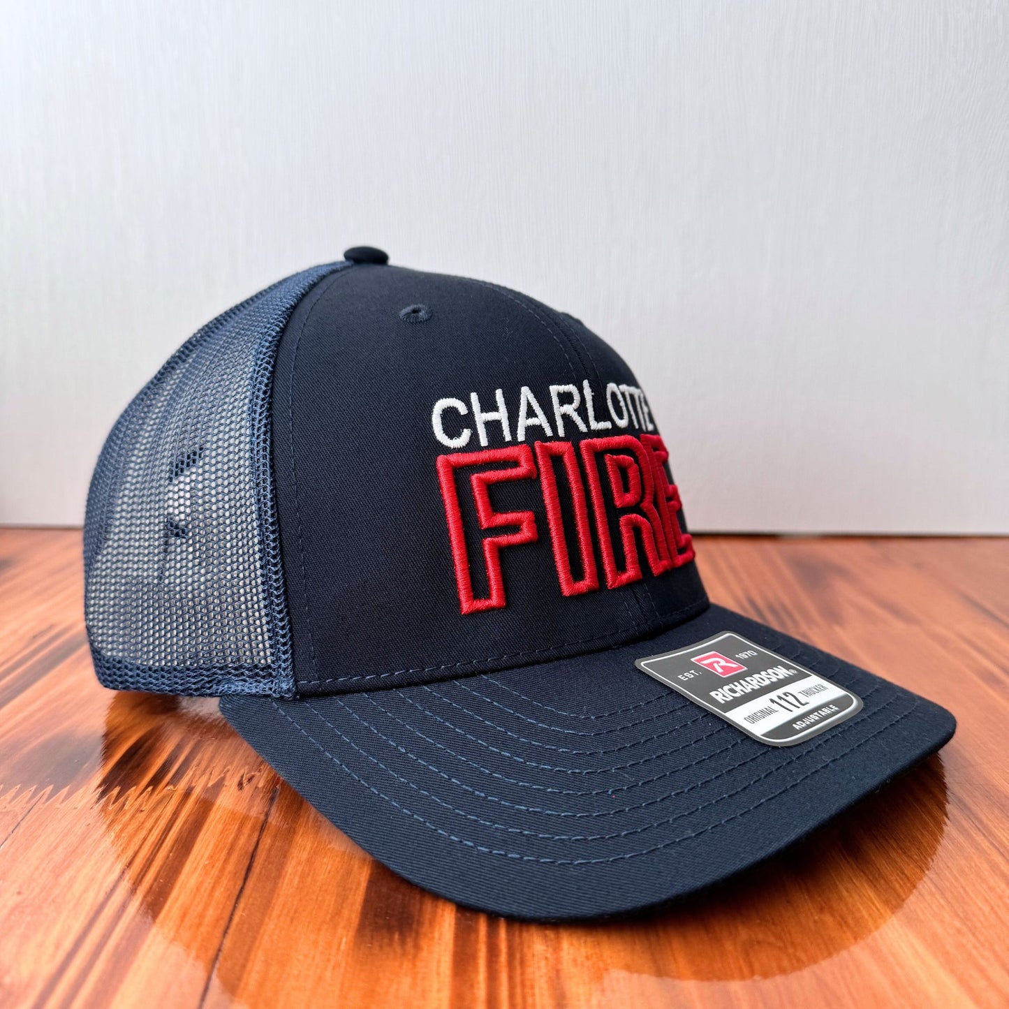 Custom Fire Department Hat (3D Puff FIRE Outline)