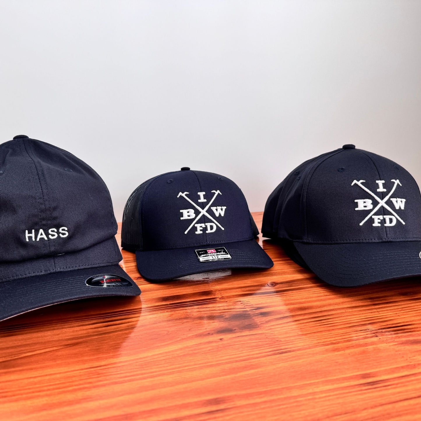 Custom Firefighter Hat (3D Puff Initials & Crossed Tools)