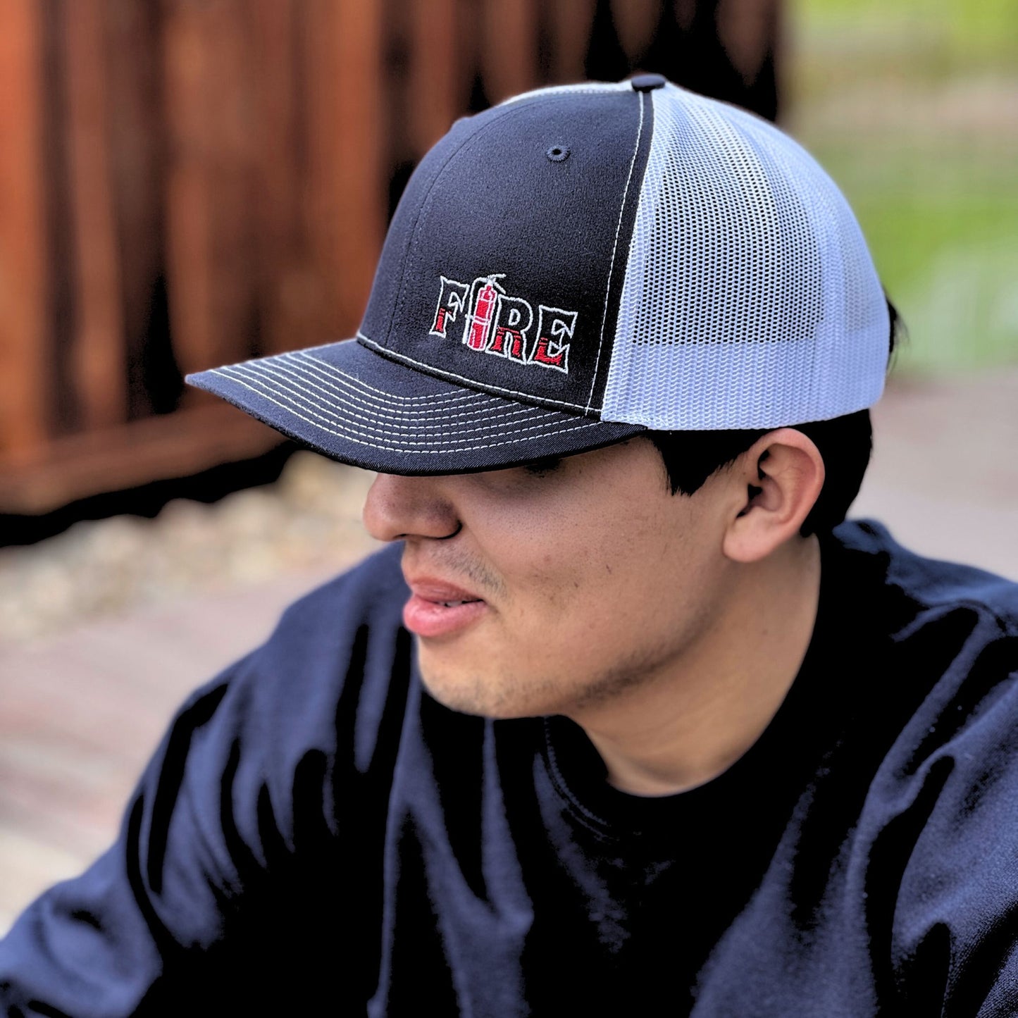 Firefighter Hat (FIRE with Extinguisher Icon)