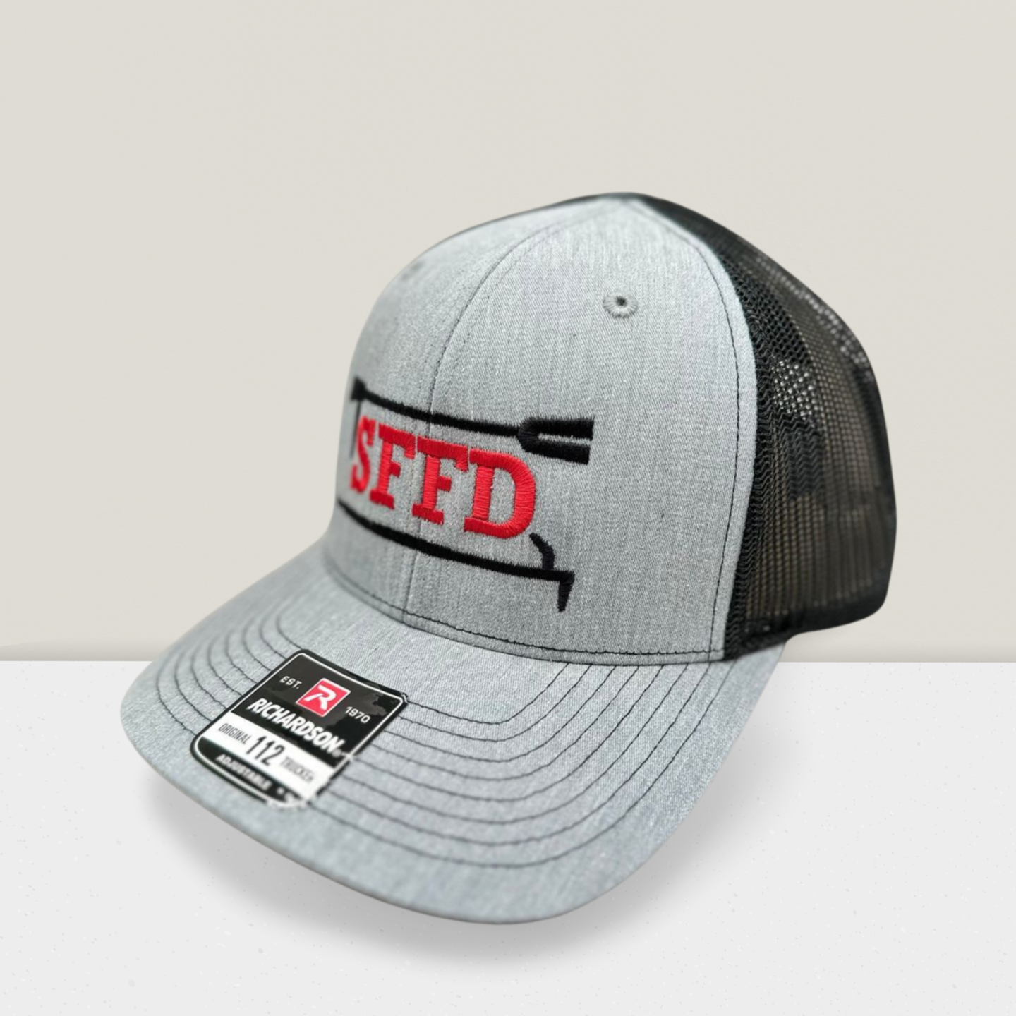 Custom Firefighter Hat with Dept. Initials and Tools