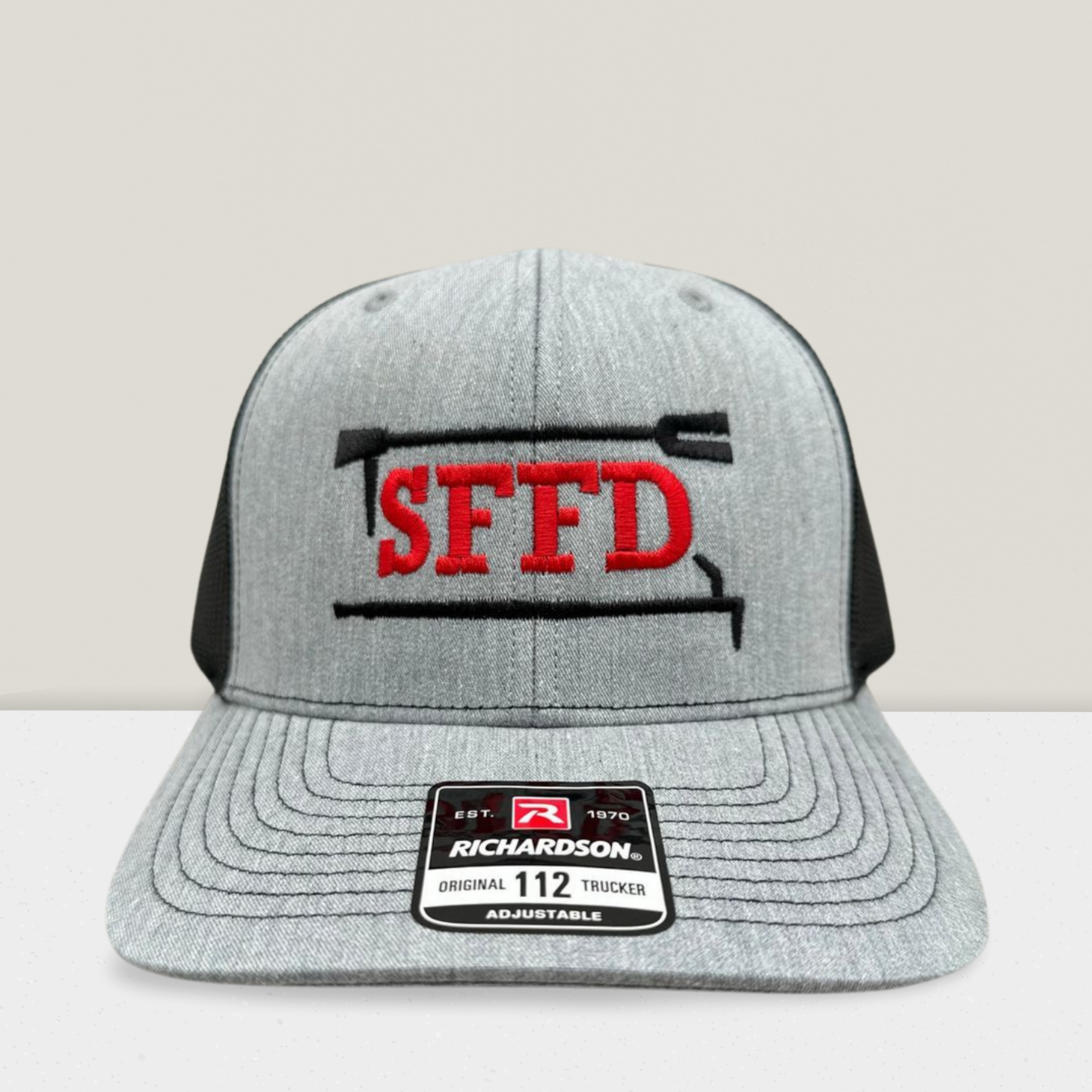 Custom Firefighter Hat with Dept. Initials and Tools