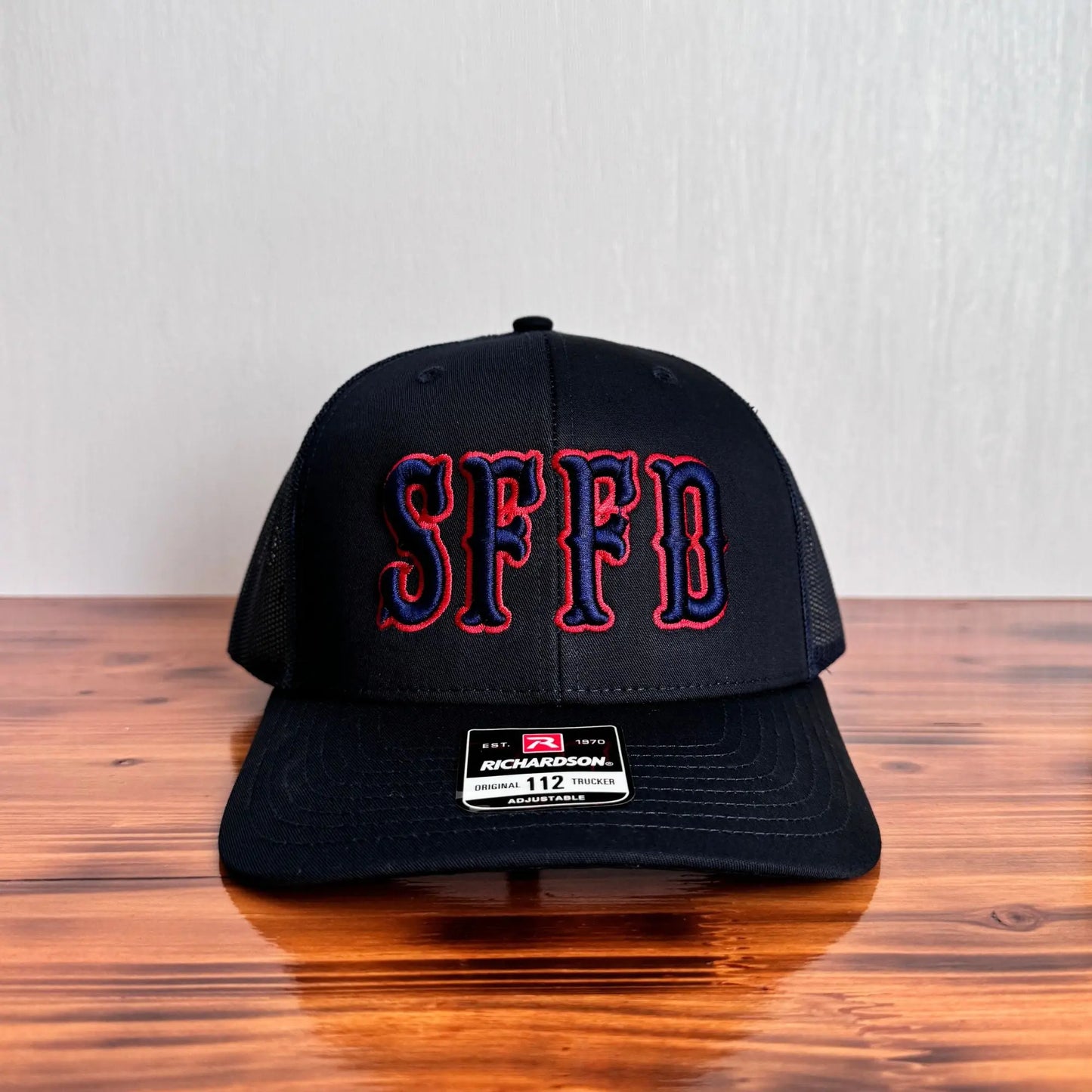 Puff Embroidery Firefighter Hat Front