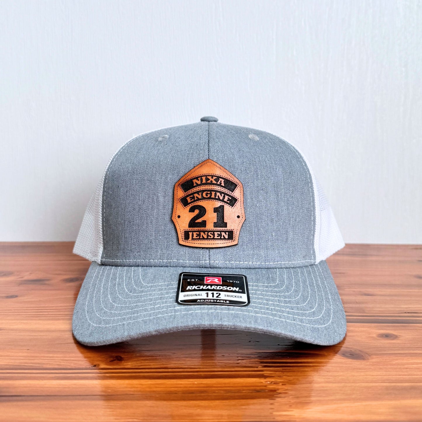 Custom Firefighter Shield Leather Patch Hat