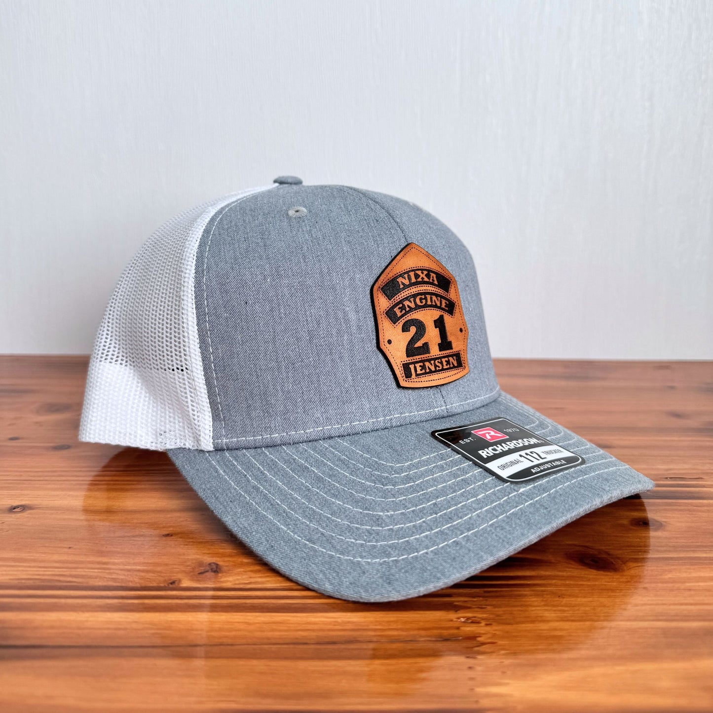 Custom Firefighter Shield Leather Patch Hat
