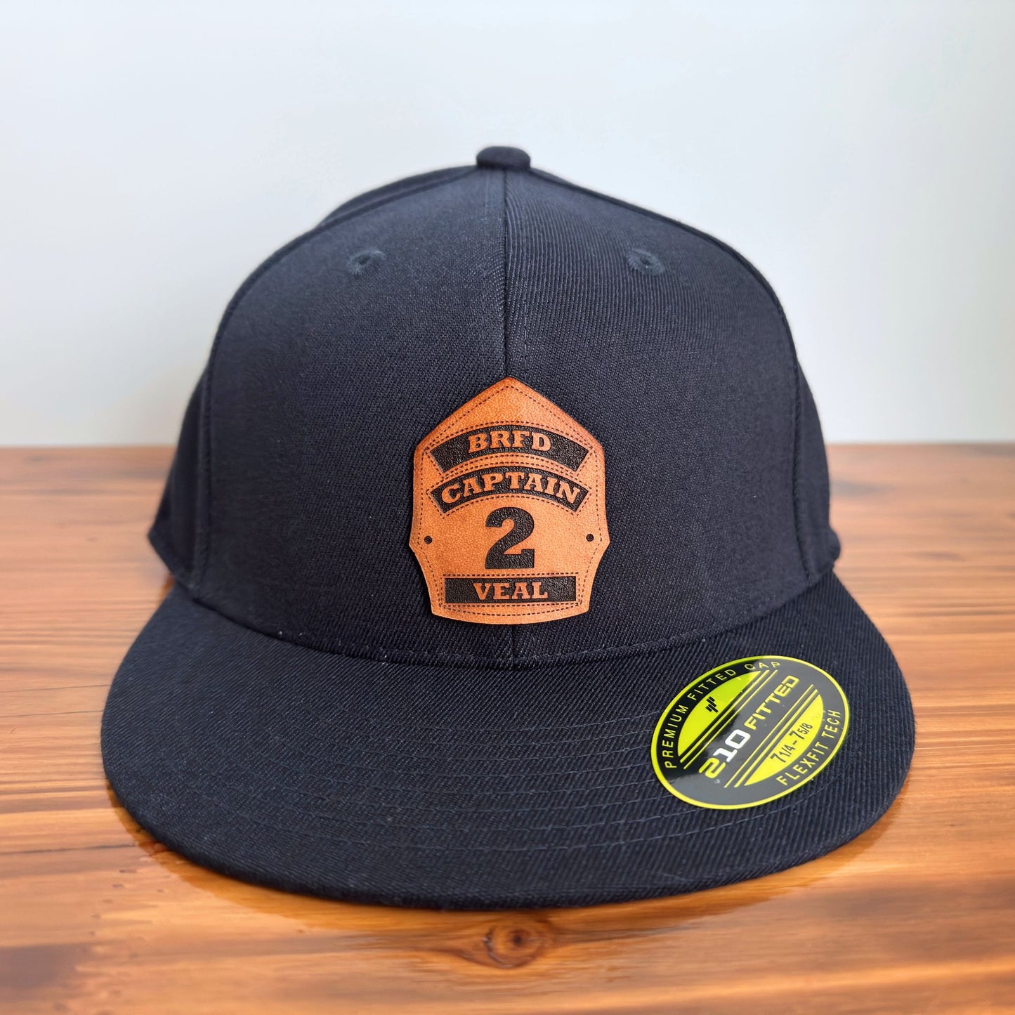 Custom Firefighter Shield Leather Patch Hat