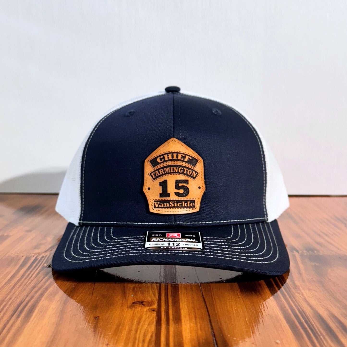 Custom Firefighter Shield Leather Patch Hat