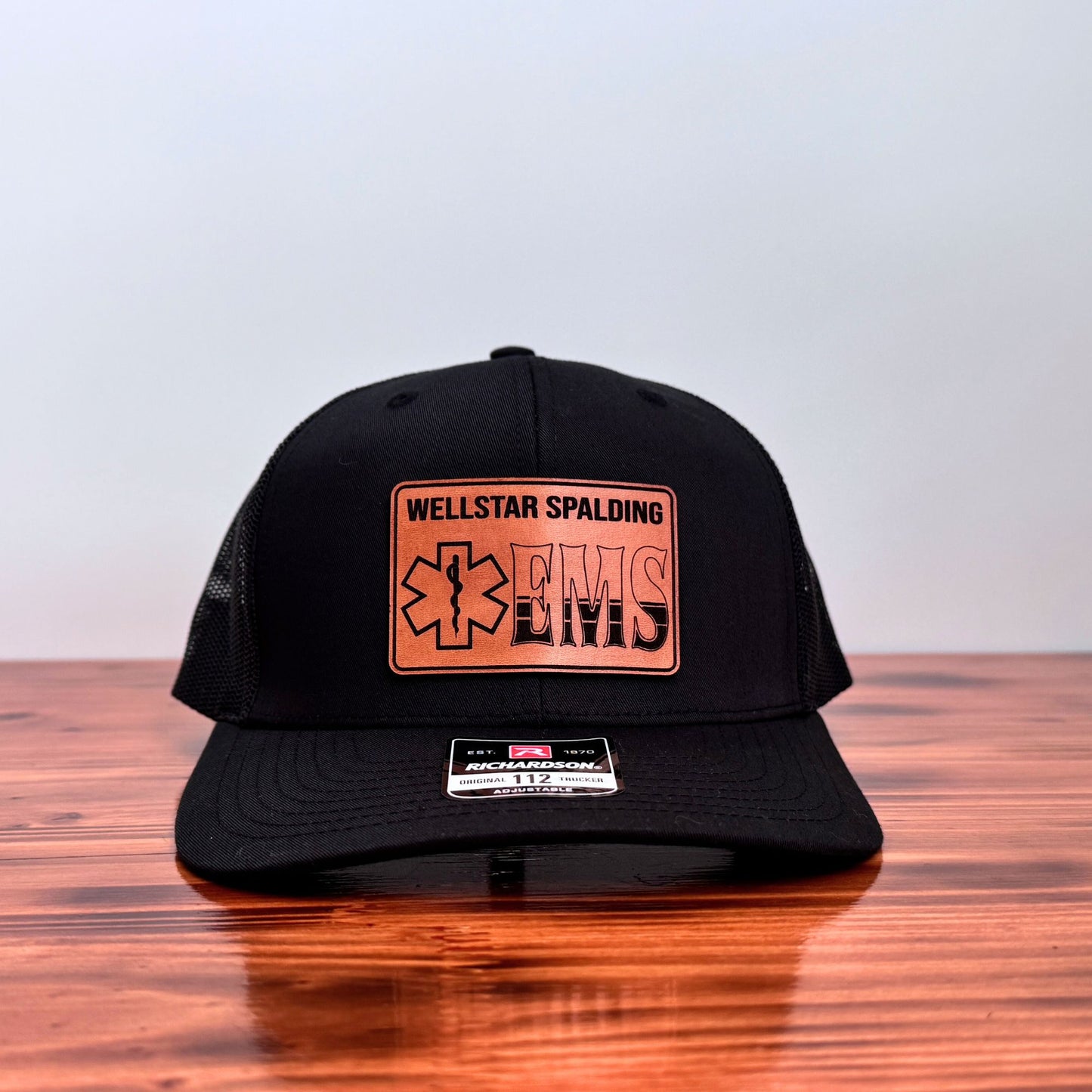 Custom EMS Leather Patch Hat with Star of Life
