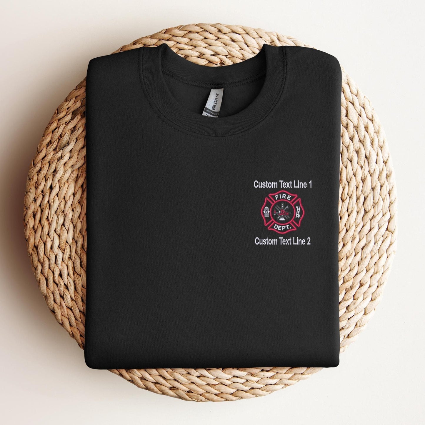 Custom Firefighter Sweatshirt with Maltese Cross