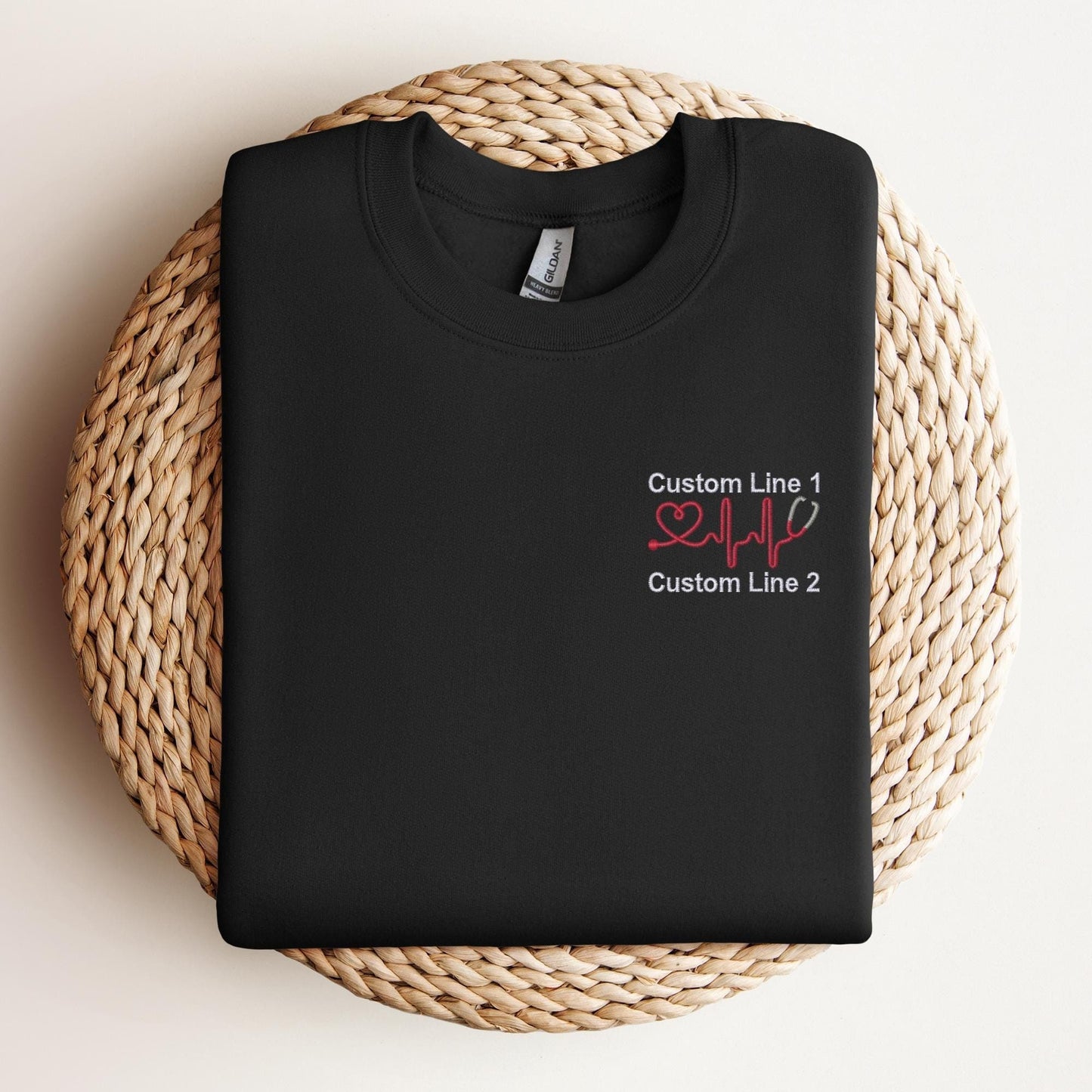 Custom Healthcare Sweatshirt (EKG Line)