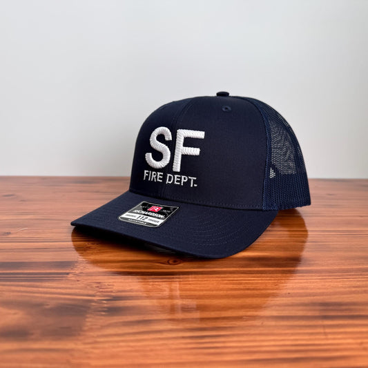 Custom Fire Department Hat - 3D Puff City Initials (Snake Style)