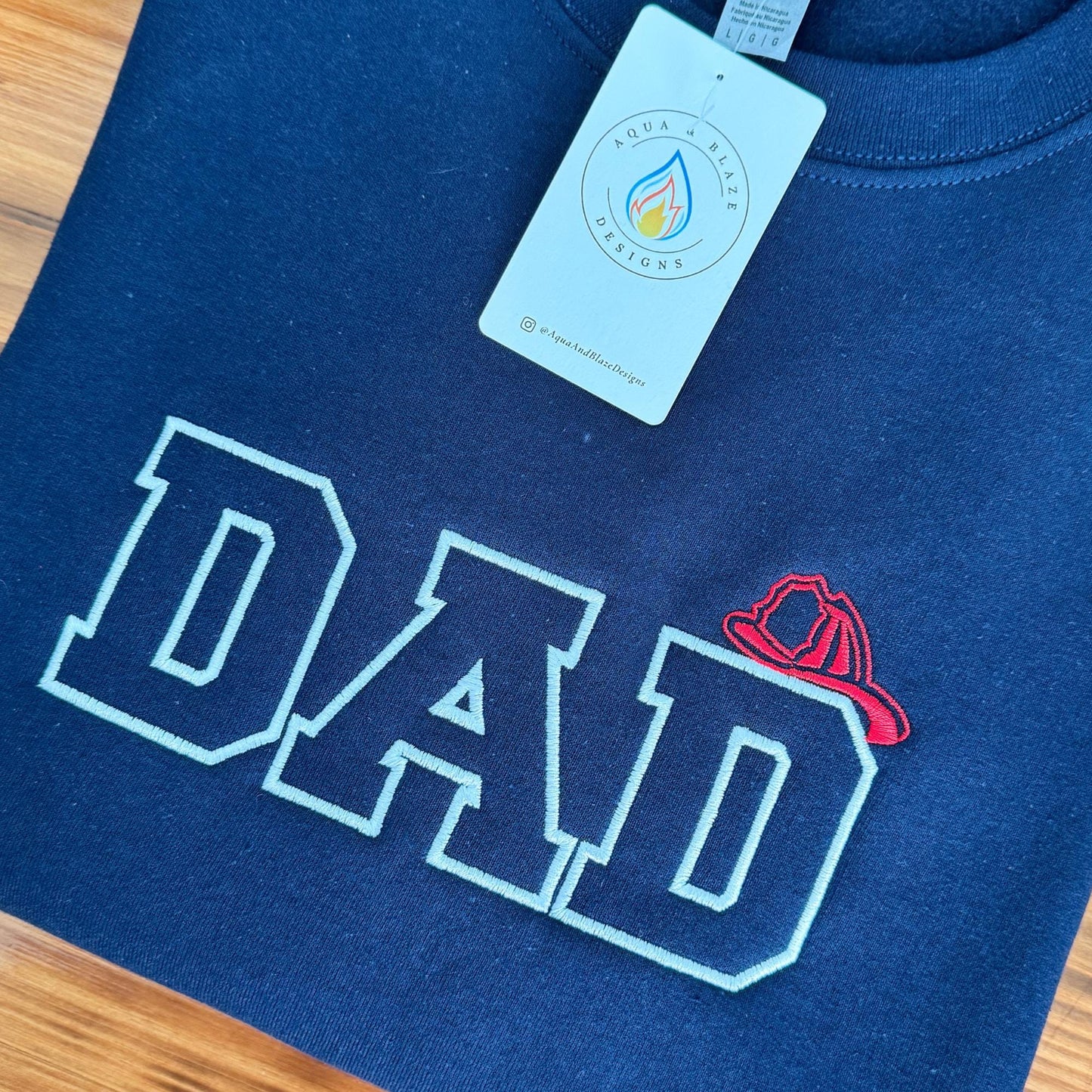 Firefighter Dad Sweatshirt with Fire Helmet
