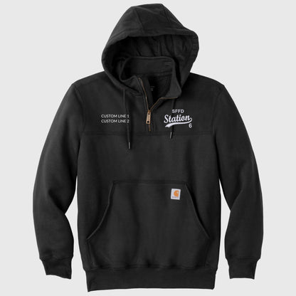 Custom Fire Department Carhartt Hoodie (Baseball Style)