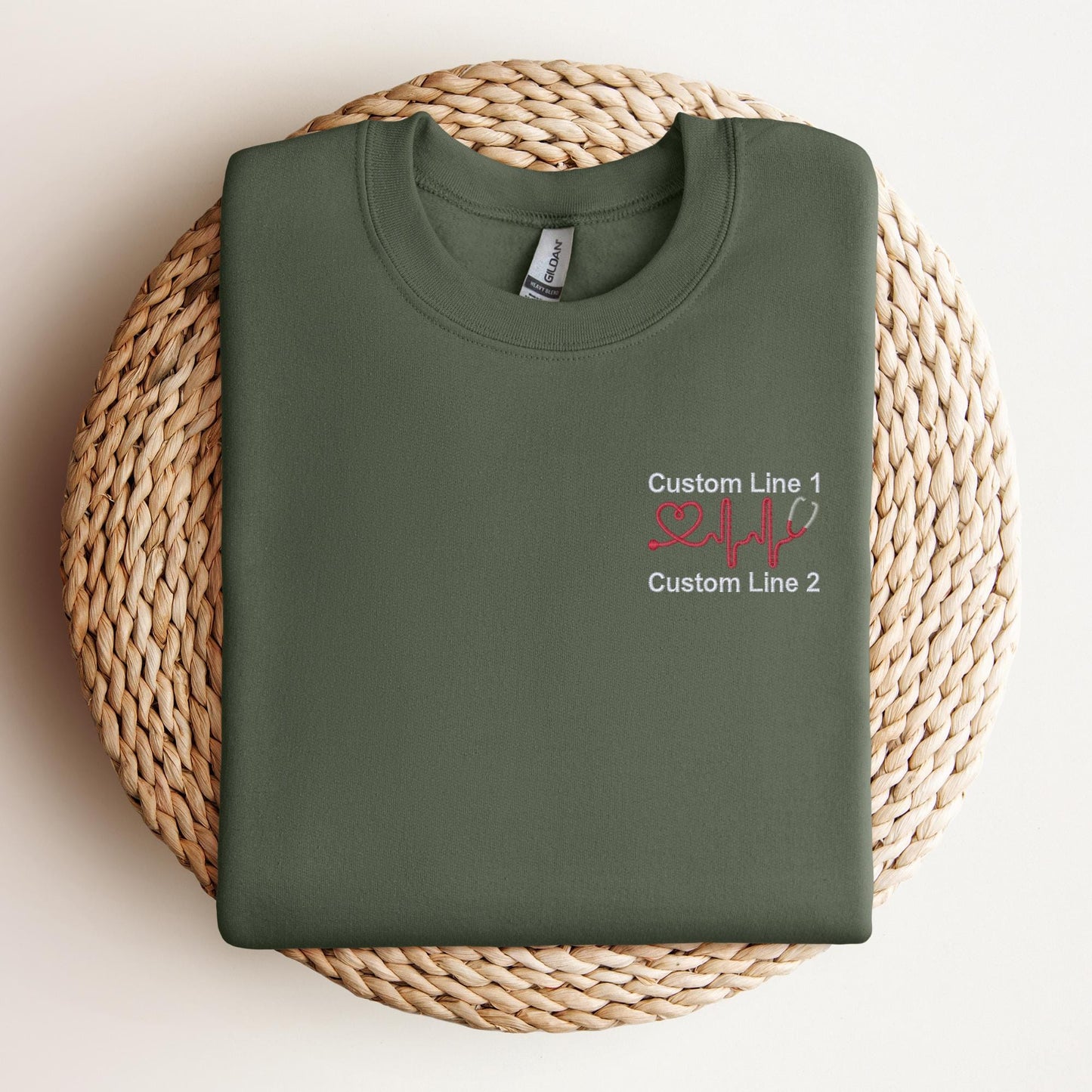 Custom Healthcare Sweatshirt (EKG Line)