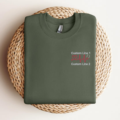 Custom Healthcare Sweatshirt (EKG Line)