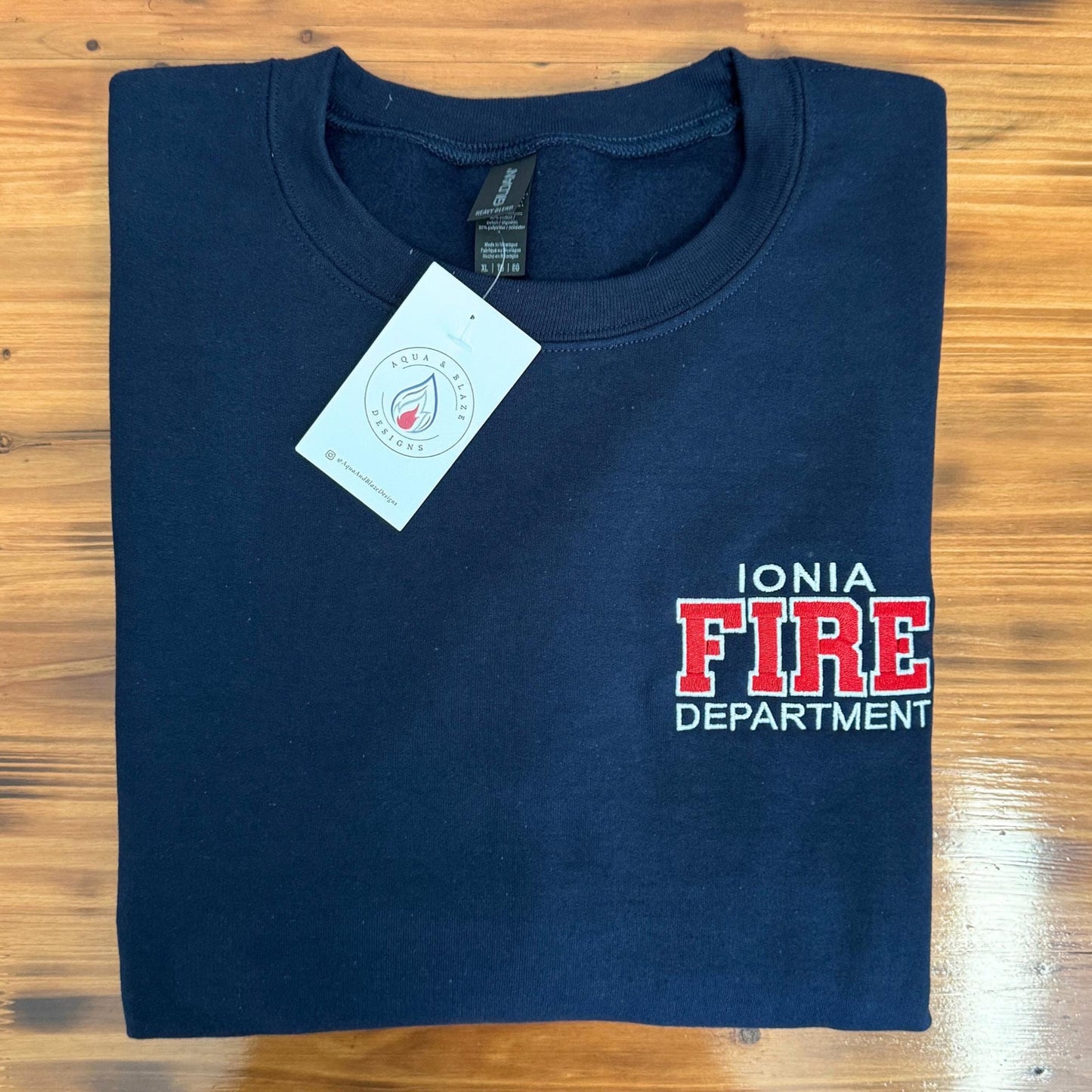 Custom Firefighter Sweatshirt (Varsity Style)