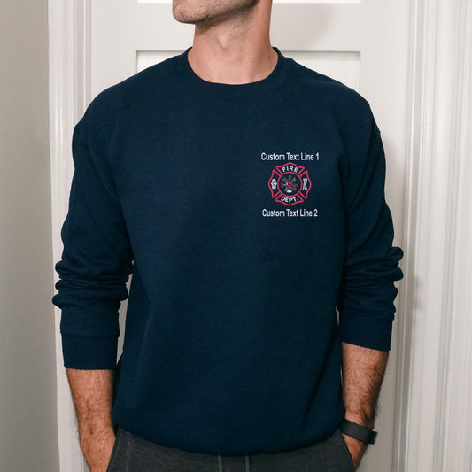 Custom Firefighter Sweatshirt with Maltese Cross