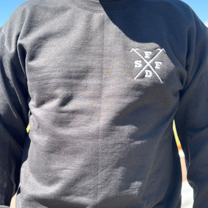 Custom Fire Department Sweatshirt (Crossed Halligan Hooks)