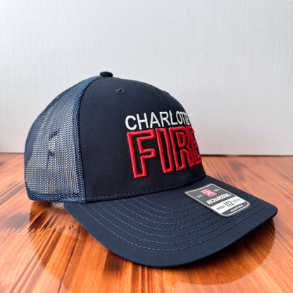 Custom Fire Department Hat (3D Puff FIRE Outline)