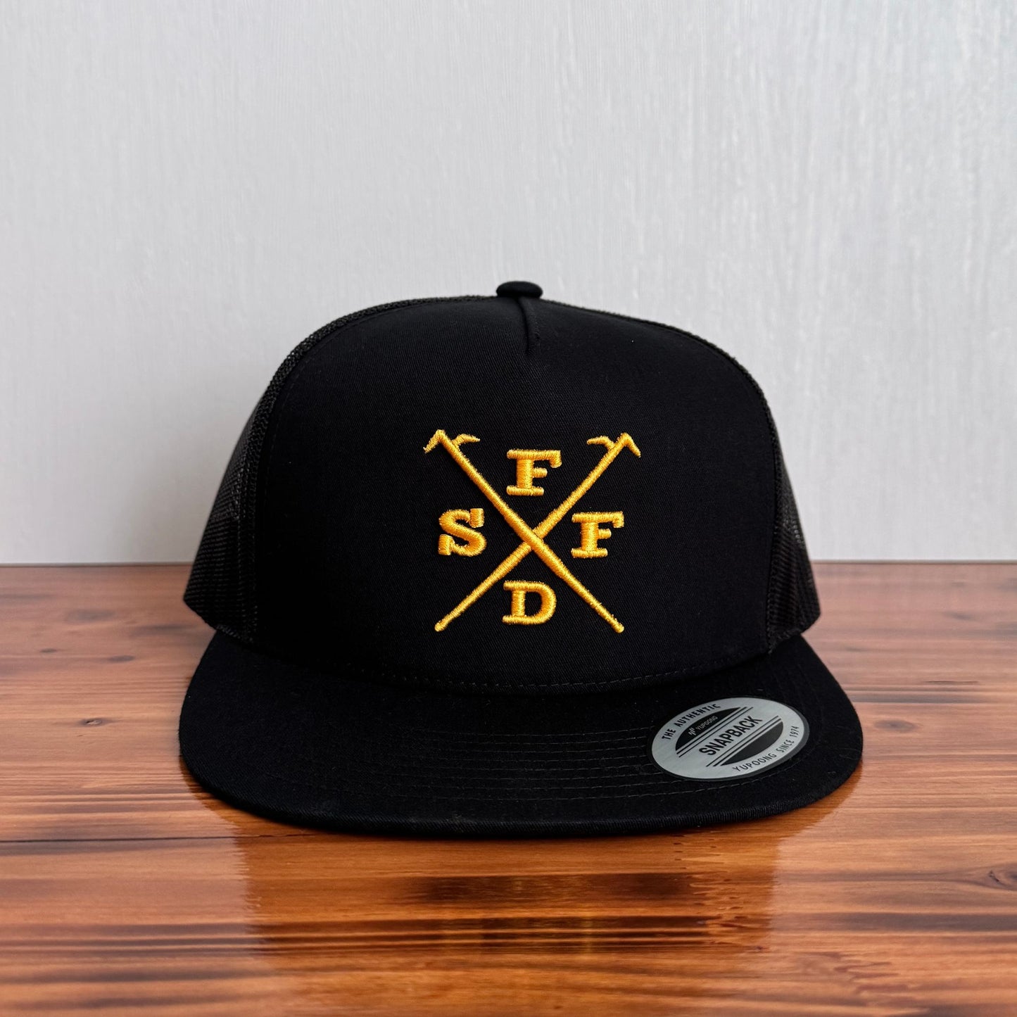 Custom Firefighter Hat (3D Puff Initials & Crossed Tools)