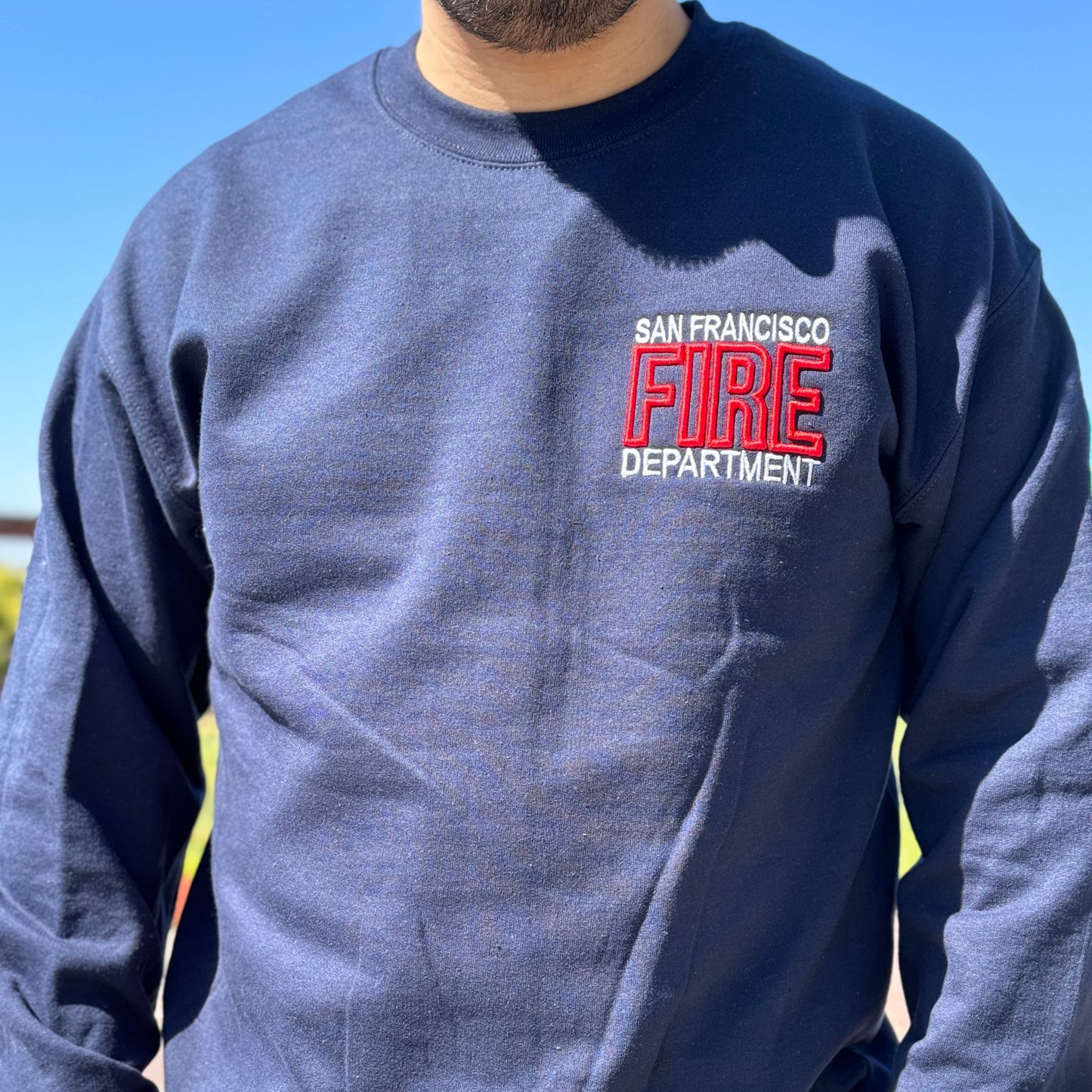 Custom Firefighter Sweatshirt (3D Puff FIRE Outline)