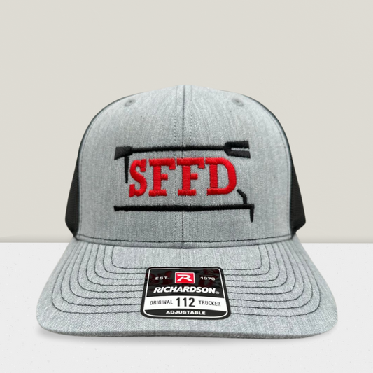 Custom Firefighter Hat with Dept. Initials and Tools