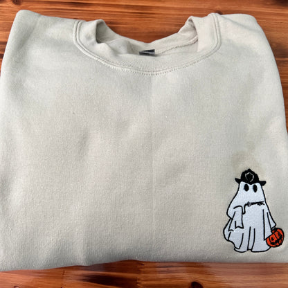 Firefighter Ghost Sweatshirt for Halloween