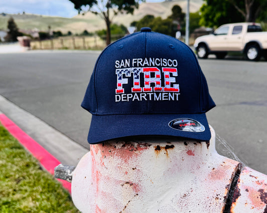 Fire Department hat with USA Flag