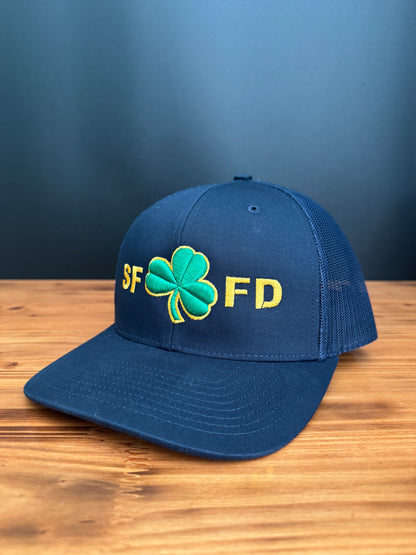 Custom Firefighter Shamrock Hat - Personalized Fire Department Initials Hat