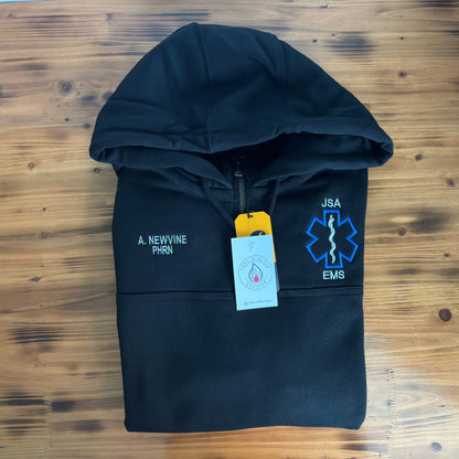 Custom EMS Carhartt Hoodie (Outline of Star of Life)