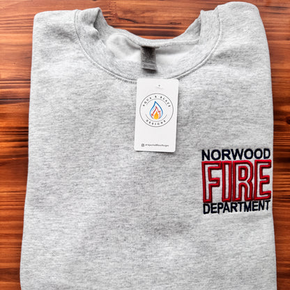 Custom Firefighter Sweatshirt (3D Puff FIRE Outline)