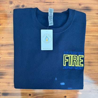 Custom Firefighter Sweatshirt (3D Puff FIRE Outline)