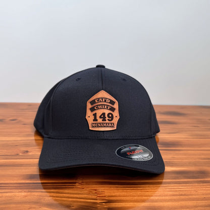 Custom Firefighter Shield Leather Patch Hat