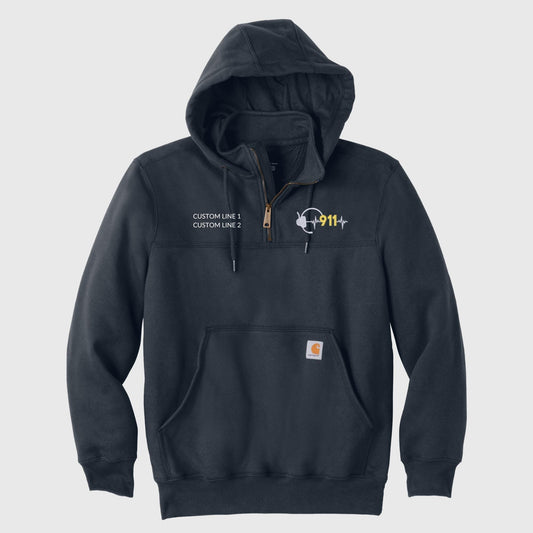 Custom 911 Dispatcher Carhartt Hoodie (Headset and Heartbeat)