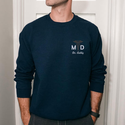 Custom Doctor Sweatshirt with Caduceus